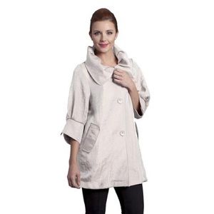 Damee NY Solid Signature Swing Jacket in Champagn